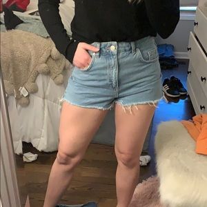Top shop denim shorts